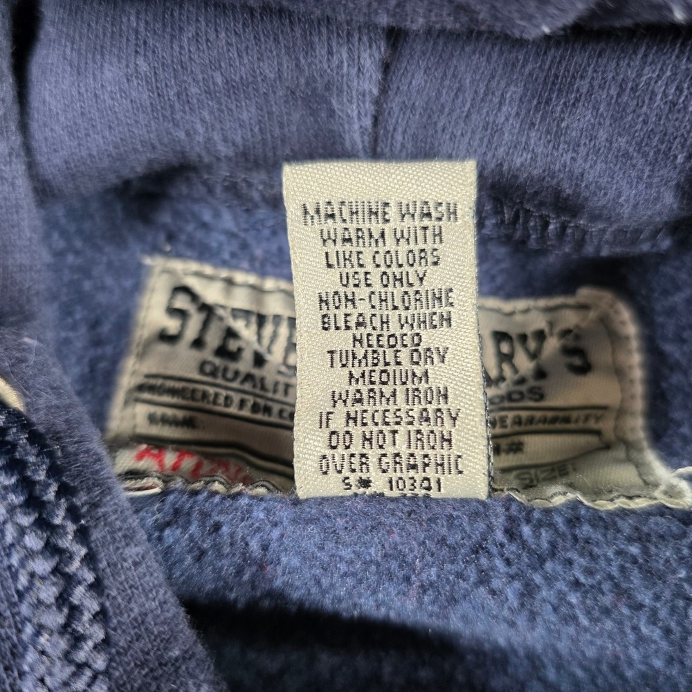 Vintage Steve and Barrys Men XL Michigan Wolverines Hoodie Navy Blue Heavyweight - Picture 8 of 8